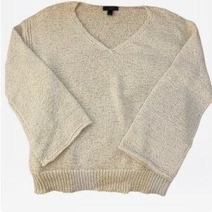 J. Crew V-Neck Cream Sweater